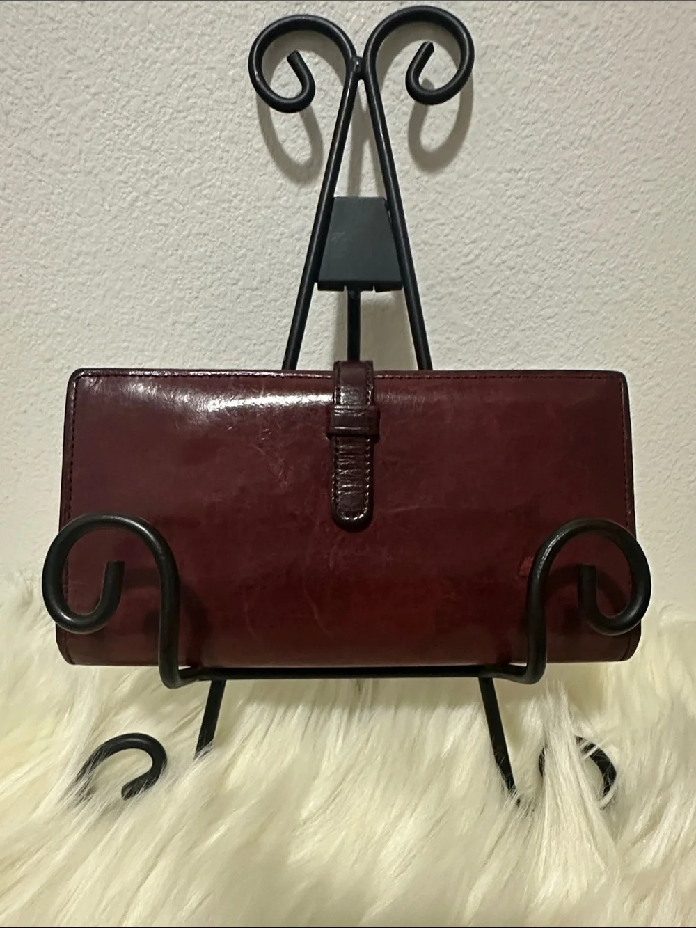 Coach Vintage Burgundy Leather Wallet Clutch